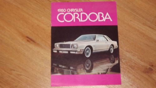 1980 chrysler cordoba original dealership sales brochure