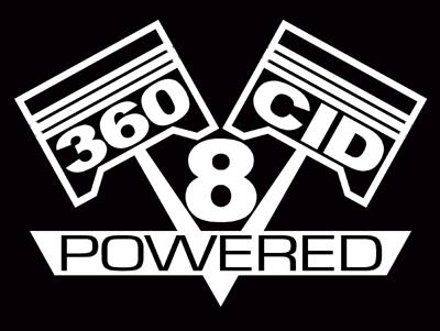 2 v8 360 cid engine piston decal set sticker emblems 5.9 liter decals