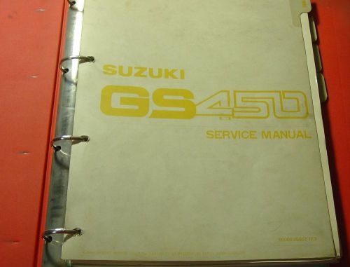 Suzuki motorcycle gs450 service manual binder &amp; 3 supplement manuals  (060)