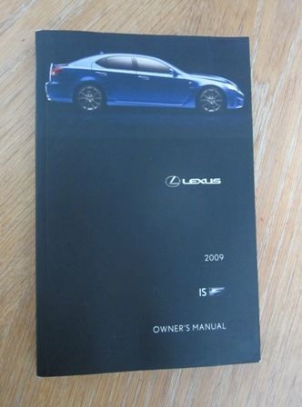 Lexus is-f owner&#039;s manual