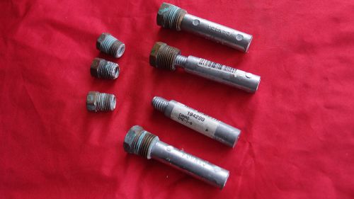 4x canada metal cme-1 zinc engine anode w/3/8&#034; plugs + 2x 1/4&#034; bronze plugs