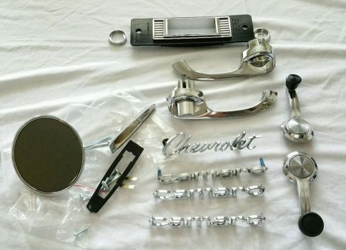 1967 chevrolet camaro convertible side mirror door handle extra parts &#034;look&#034;