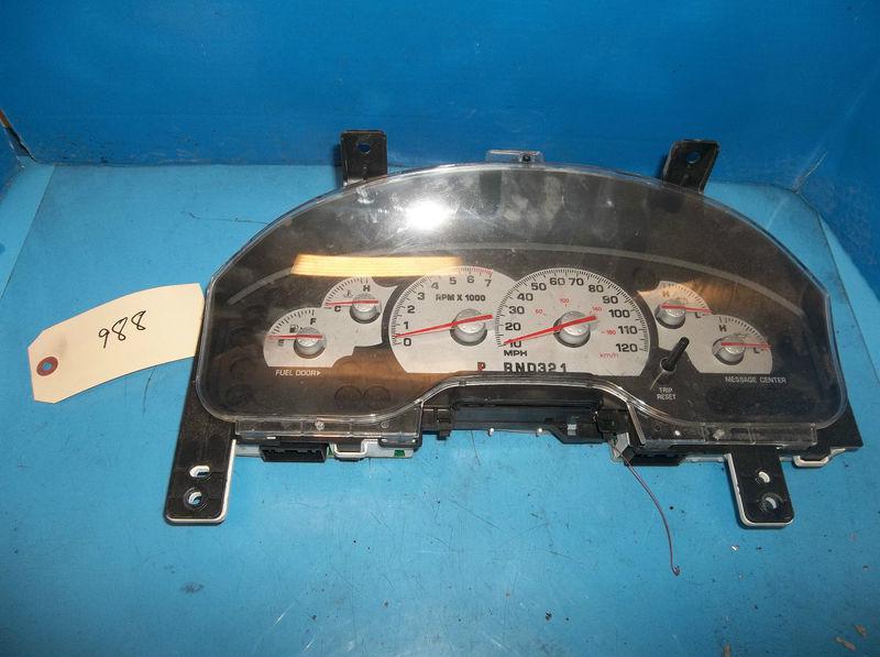 Mercury mountaineer speedometer (cluster), mph, w/message ctr 04 05