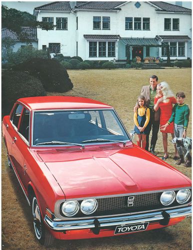 Toyota corona new car brochure 4 door sedan 1970 new car