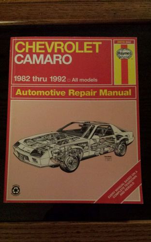 Haynes repair manuals camaro 1982-1992 like new!