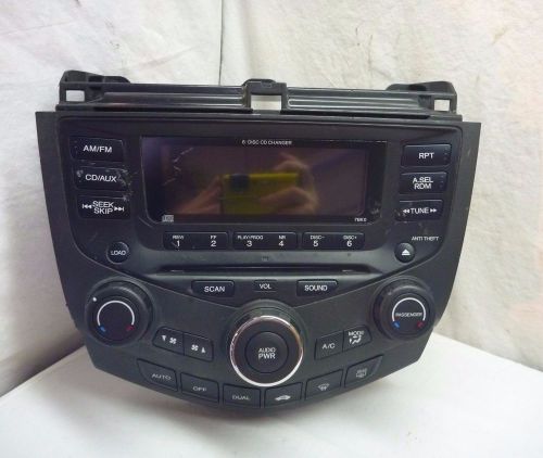 03 04 05 honda accord radio 6 disc cd 7bk0 face plate replacement cf9145