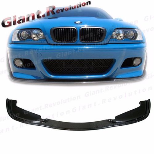 Carbon fiber front lower spoiler lip h look fit bmw 01-2006 e46 m3 2dr bumper