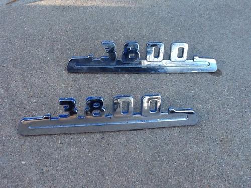 Chevrolet truck hoodside emblems, 3800, 1952,53,54