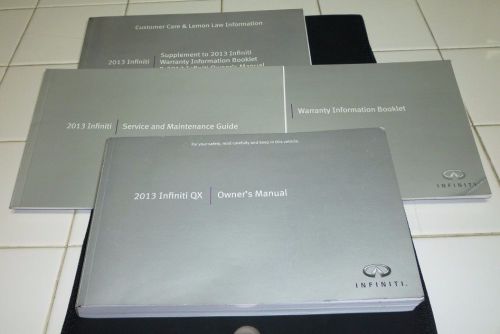 2013 infiniti qx56 qx 56 owners manual set guide 13 w/case