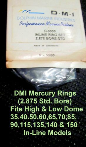 Merc./mariner std. piston rings 2.875 bore dmi # d-9000 fits in-lines 35-150 hp
