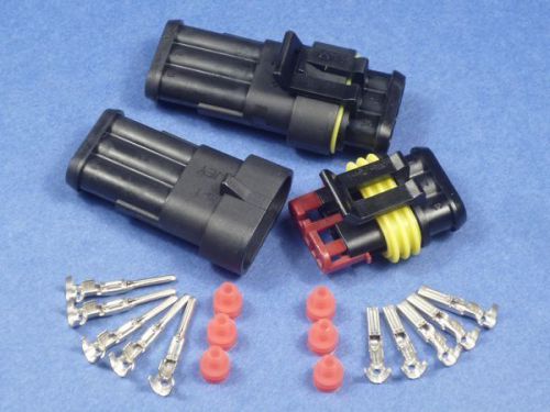 3 pins 1.5mm superseal amp/tyco waterproof electrical connector 1 kit 3 way