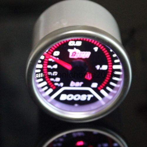 2&#034; 52mm car motor universal bar turbo boost gauge meter smoke tint lens led