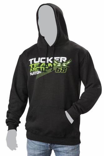 Arctic cat men&#039;s tucker hibbert team arctic hoodie / sweatshirt - black 5269-78*