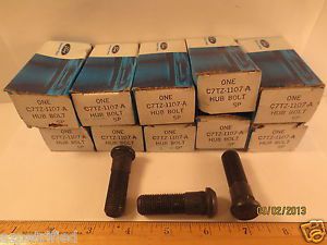 10 pcs in 10 boxes ford &#034;hub bolt&#034; 9/16-18 x 1 7/8&#034;lg. c7tz-1107-a free shipping