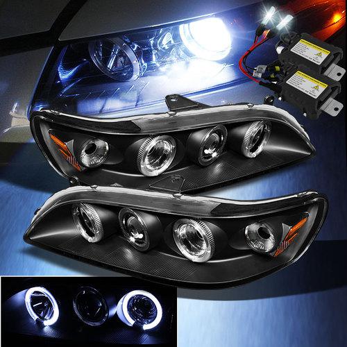 Slim 6000k xenon hid+98-02 accord halo projector headlights head lights set lamp