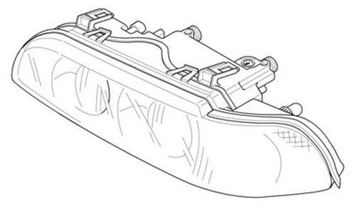 Bmw genuine headlight xenon right white turn indicator for m5 e39