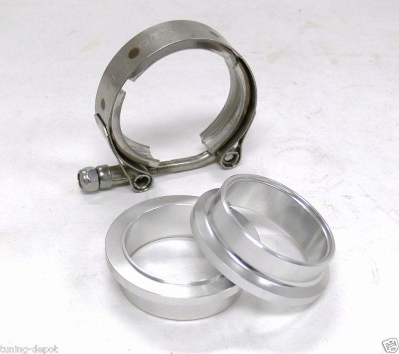 Obx aluminum v band flange & clamp & 3.0" 76mm id kit for exhaust