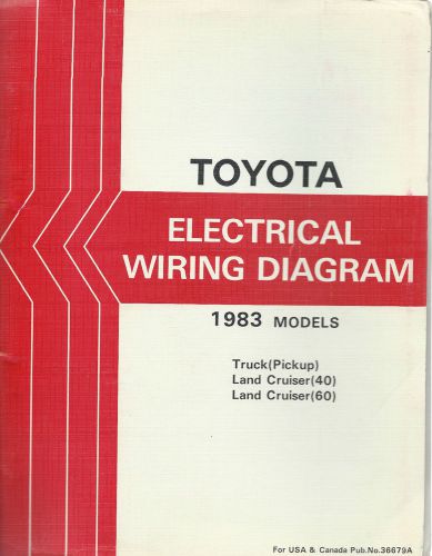 1983 toyota land cruiser fj bj 60 series electrical wiring diagram repair manual