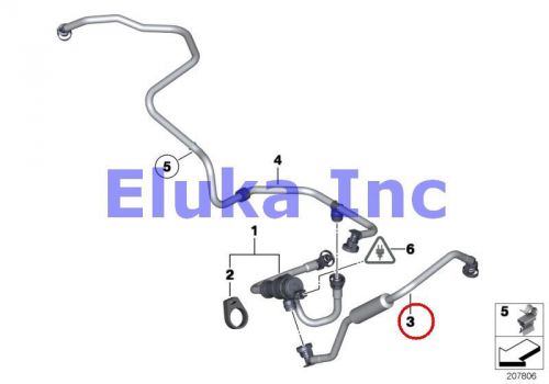 Bmw genuine fuel tank breather valve fuel tank breather line f15 f16