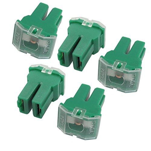 Uxcell 5 pcs 40a green pal female slow blow fuse