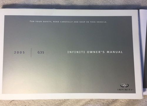 2005 05 infiniti g35 owner&#039;s manual set book free shipping