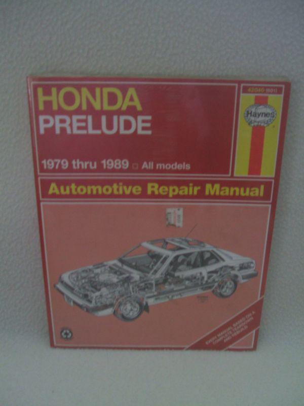 Haynes repair manual  honda prelude 1979-1989 all models 