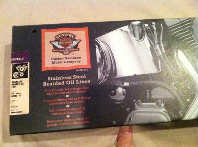 Sell Harley Davidson Steel Braided Oil Lines 92-99 Softail Models (all ...