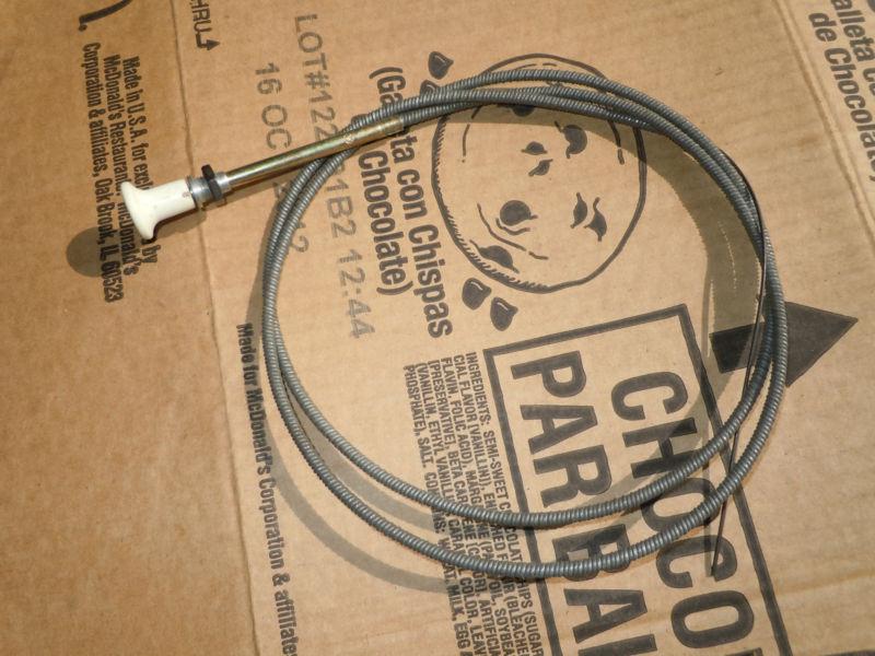 Nos  jeep throttle or choke cable with white knob
