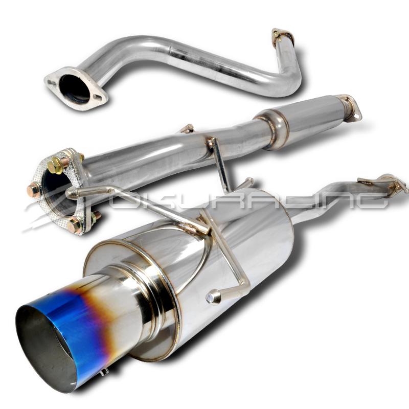 1990-1993 honda accord titanium tip muffler catback exhaust