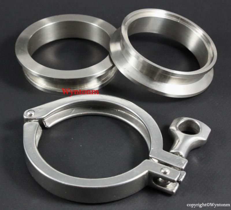 3" v-band flange kit stainless steel heavy duty turbo downpipe exhaust pipe