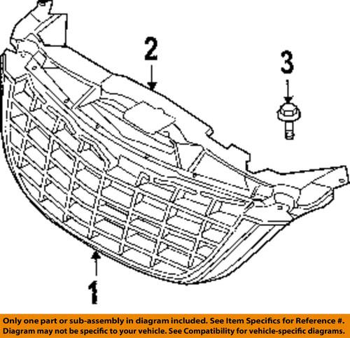 Chrysler oem 4857713aa grille-closure panel