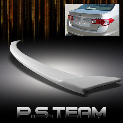 2009-2012 acura tsx sedan cu2 original style rear trunk spoiler wing (paintable)