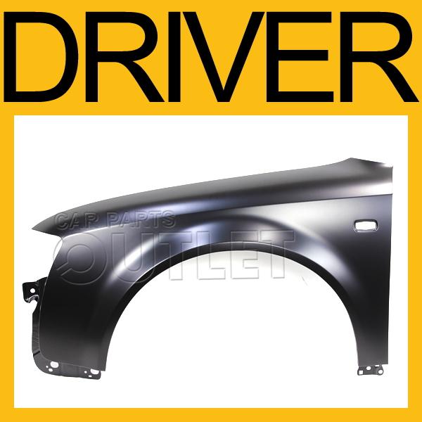 02-04 audi a4 sedan front fender steel 2004 s4 awd for 2005 old body style left