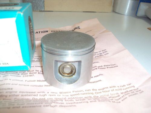 Vintage nos wiseco mcculloch go kart engine piston w/rings, mc40, mc91, mc91a