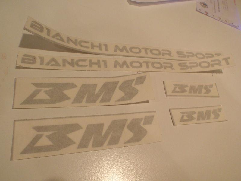 Bms minimoto pocket bike decals set silver polini