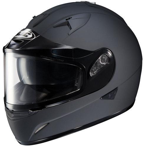 Hjc is-16 matte black snowmobile dual lens motorcycle is16 helmet 2xlarge 2xl