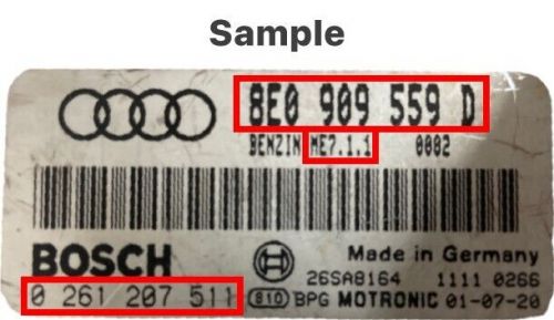 Audi ecu ecm pcm bosch me7.1 me7.1.1 me7.5 clone service