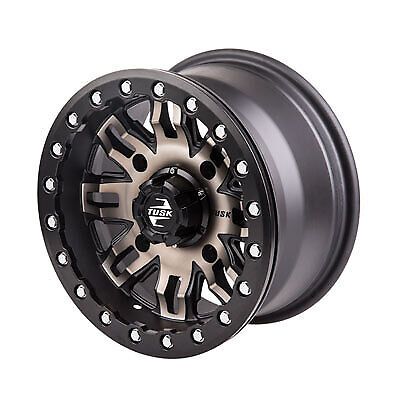 4/137 tusk teton beadlock wheel 14x7 4.0 + 3.0 smoke/black 185-279-0015