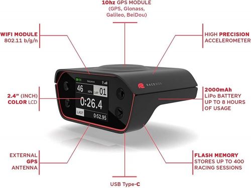 Racebox pro drag meter &amp; lap timer 10hz gps based performance box  data loggers