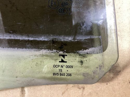 2015 - 2020 audi a3 rear right passenger side door window glass 8v5845206 oem