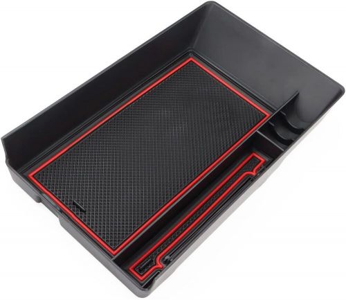 Marchfa center console organizer for ioniq 5 2022-2023 armrest storage box red