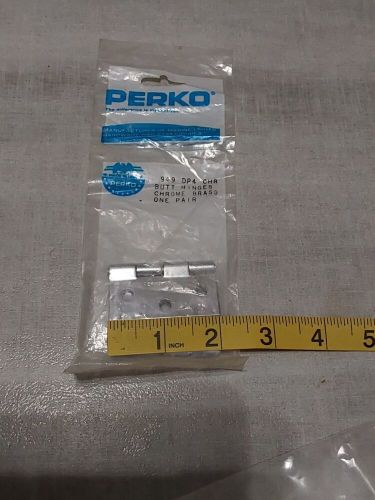 Perko marine chrome brass butt hinges one pair