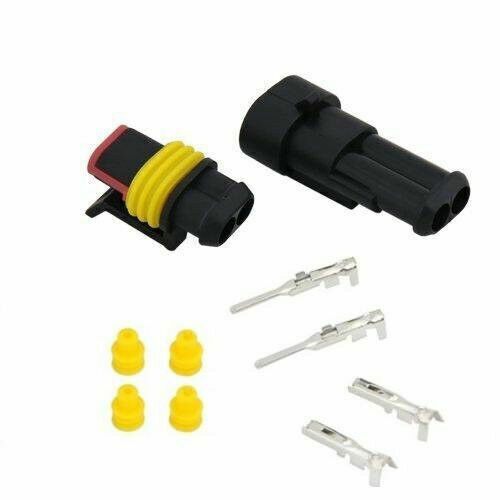 10x kits 2 pin way sealed waterproof electrical wire connector plug car auto set