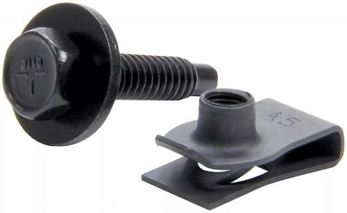 Allstar performance 18558 body bolt kit with clips black oxide 1 1/8&#034; length