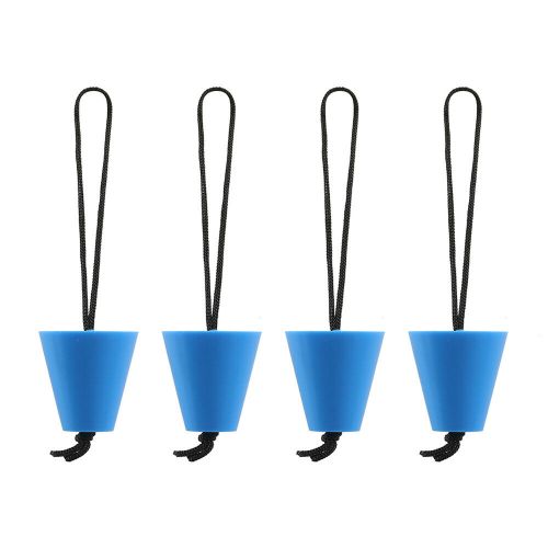 For 3/4&#034; to 1.5&#034; scupper holes 4x blue silicone universal kayak scupper plug kit