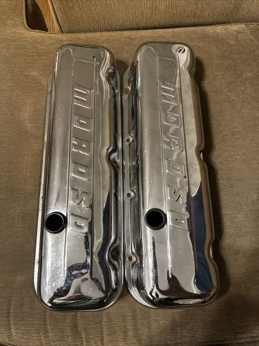 Moroso chrome big block chevrolet valve covers