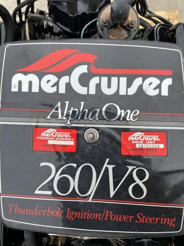 87 mercury marine mercruiser alpha 5.7 l 350 260 hp boat engine fresh water