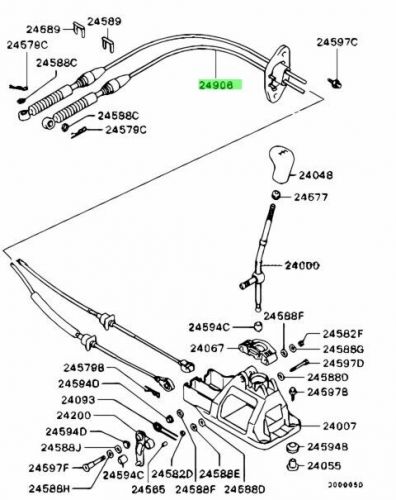 Mitsubishi oem lancer mr581210 5 speed evo 7 8 9 cable gearbox assy mr581210