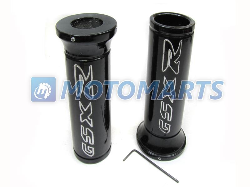 7/8" 22mm black handlebar hand grips for suzuki gsx r 600 750 1000 gsxr engraved