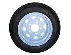 Hi-run asb1053 trailer tire, 4.80-12, 5-hole white spoke wheel, load range b 4pr